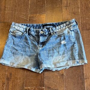 Calvin Klein Distressed Blue Jean Shorts